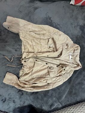 BKE Women's Light Beige Military Field Jacket